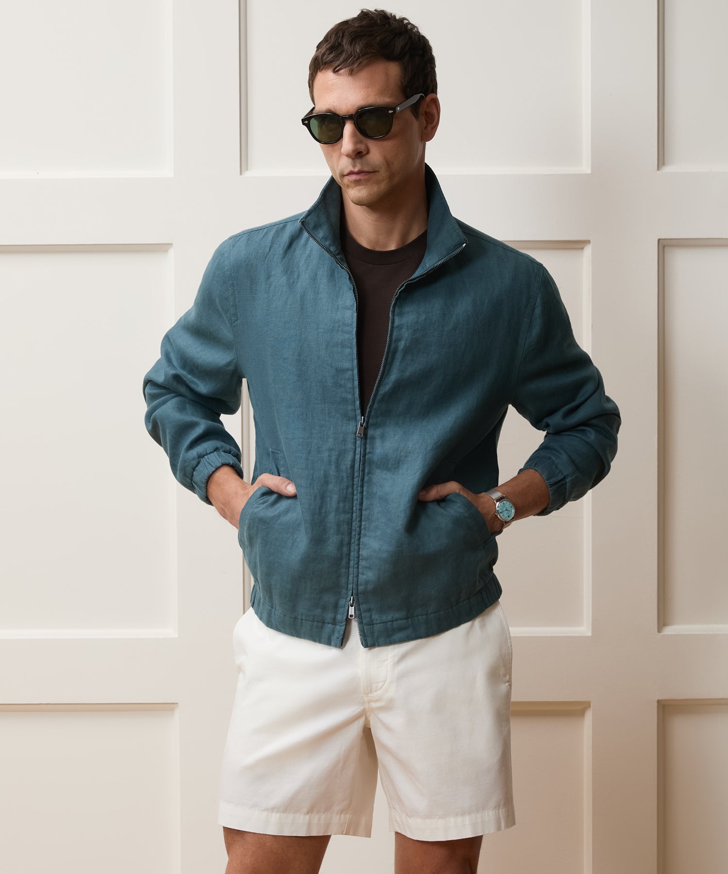 Linen Dad Jacket in Teal – Todd Snyder