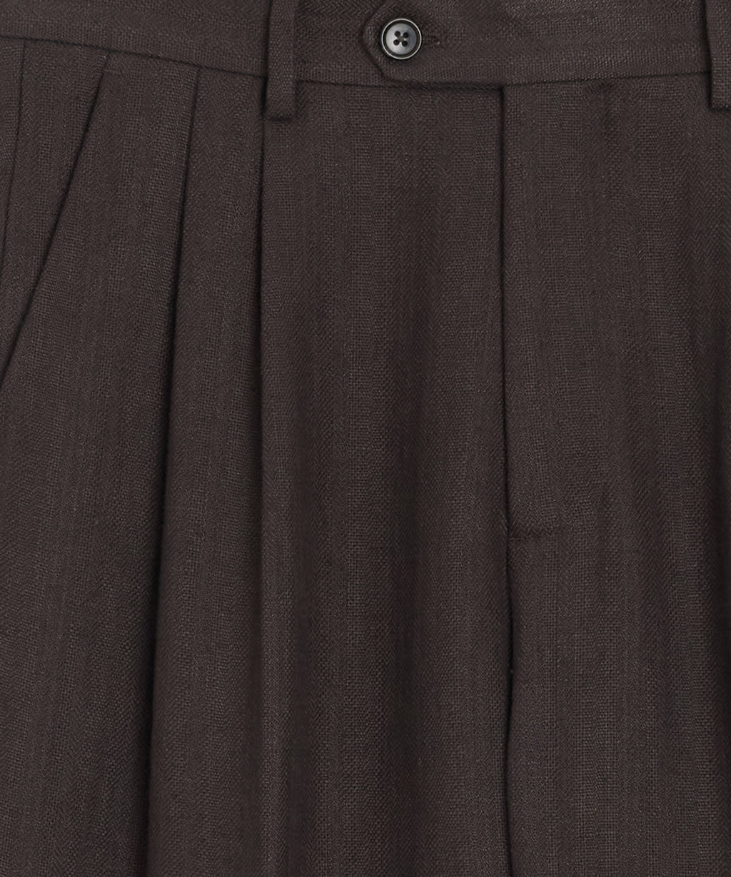 Italian Linen Herringbone Wythe Trouser