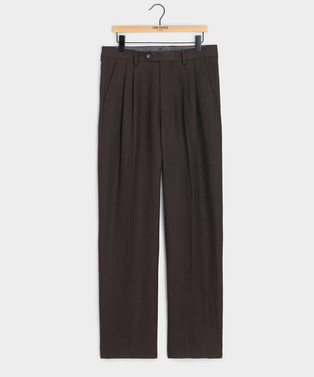 Italian Linen Herringbone Wythe Trouser