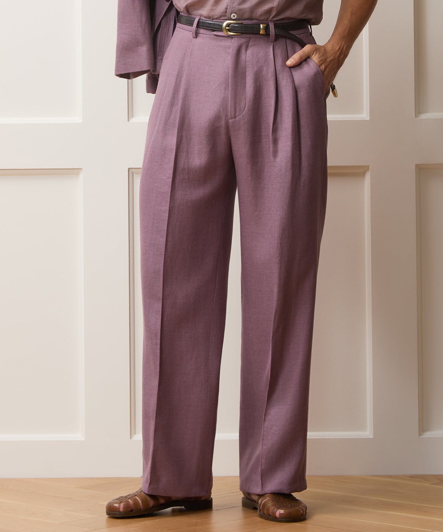 Italian Linen-Wool Wythe Trouser in Pink – Todd Snyder