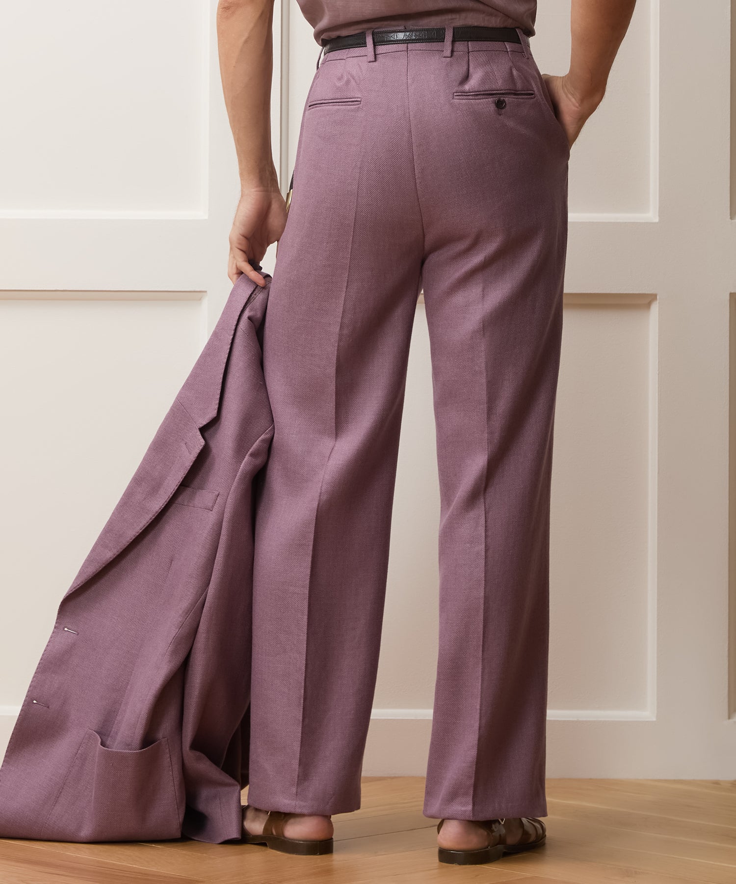 Italian Linen-Wool Wythe Trouser in Pink – Todd Snyder