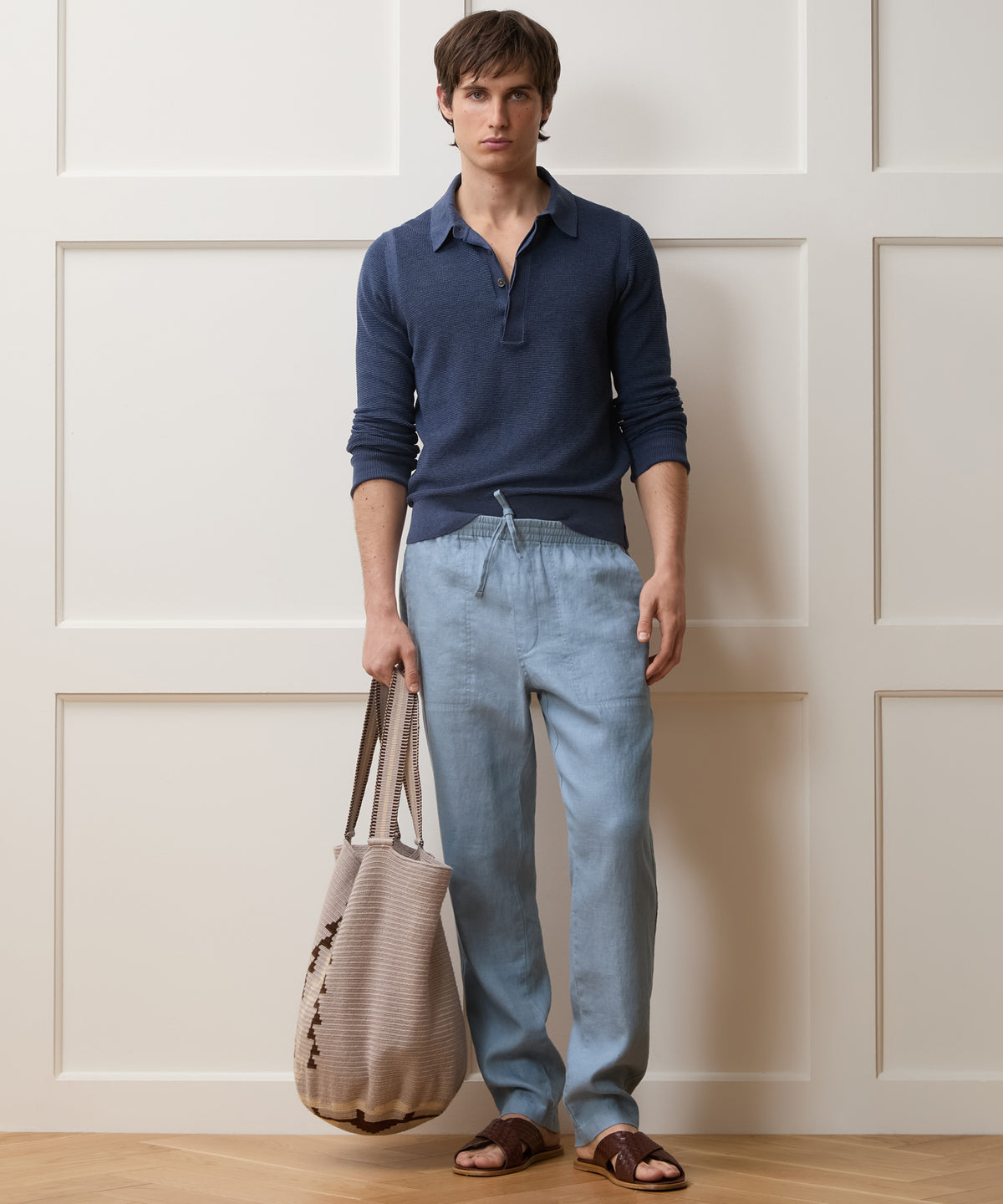 Men's Linen Beach Pant in Airway, Size XL