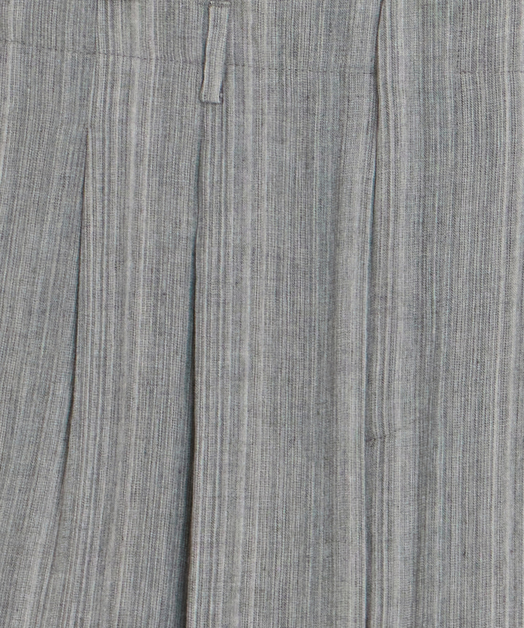 Italian Multi-Stripe Linen Hollywood Trouser