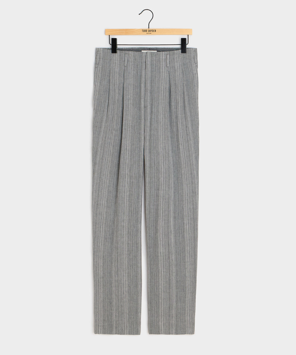 Italian Multi-Stripe Linen Hollywood Trouser