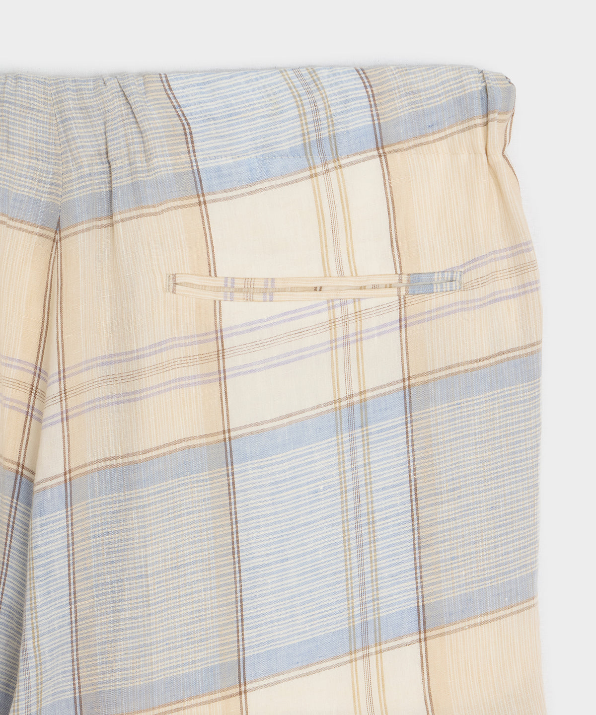 Italian Linen Plaid Leisure Short