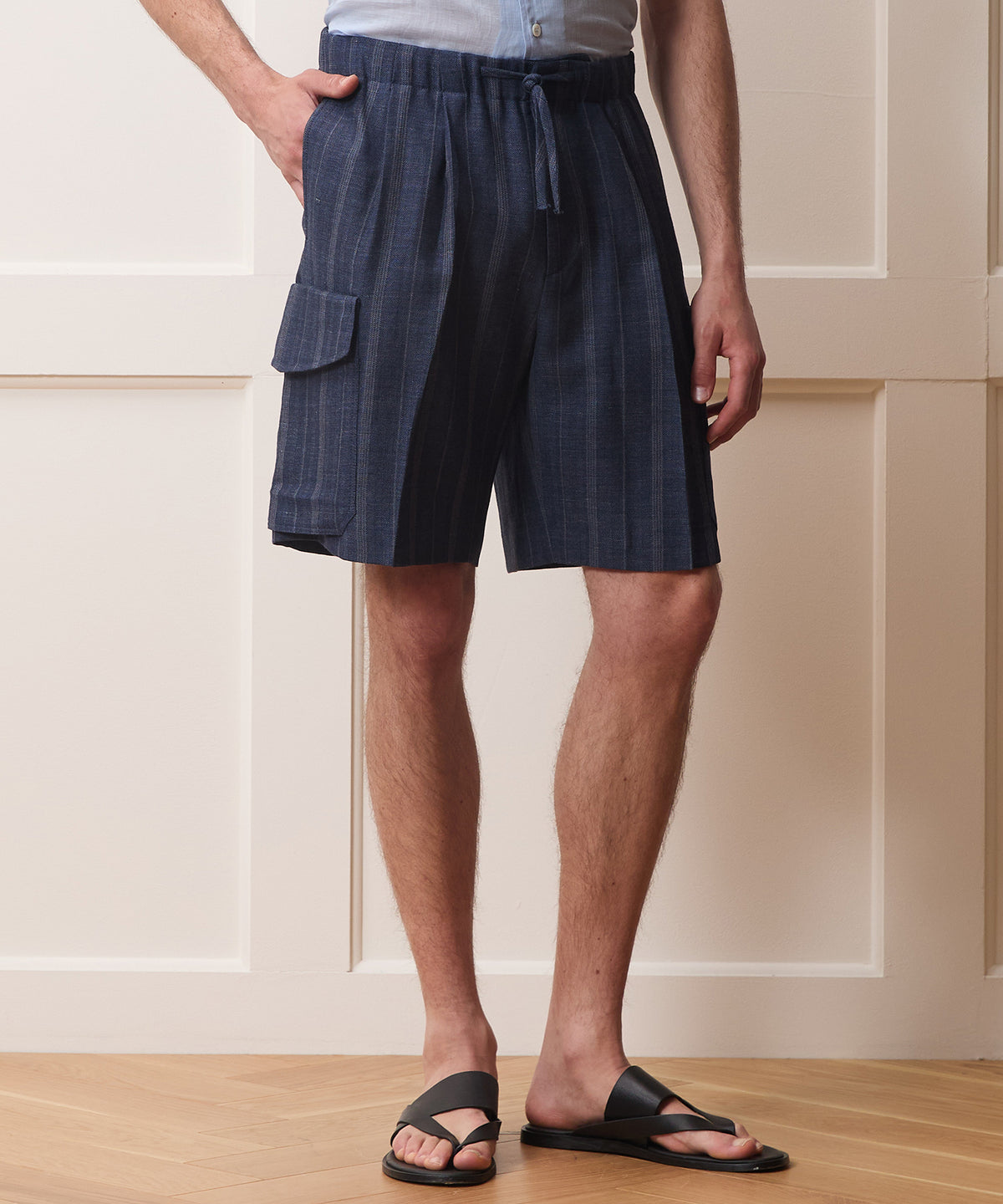 Italian Wool-Linen Cargo Short