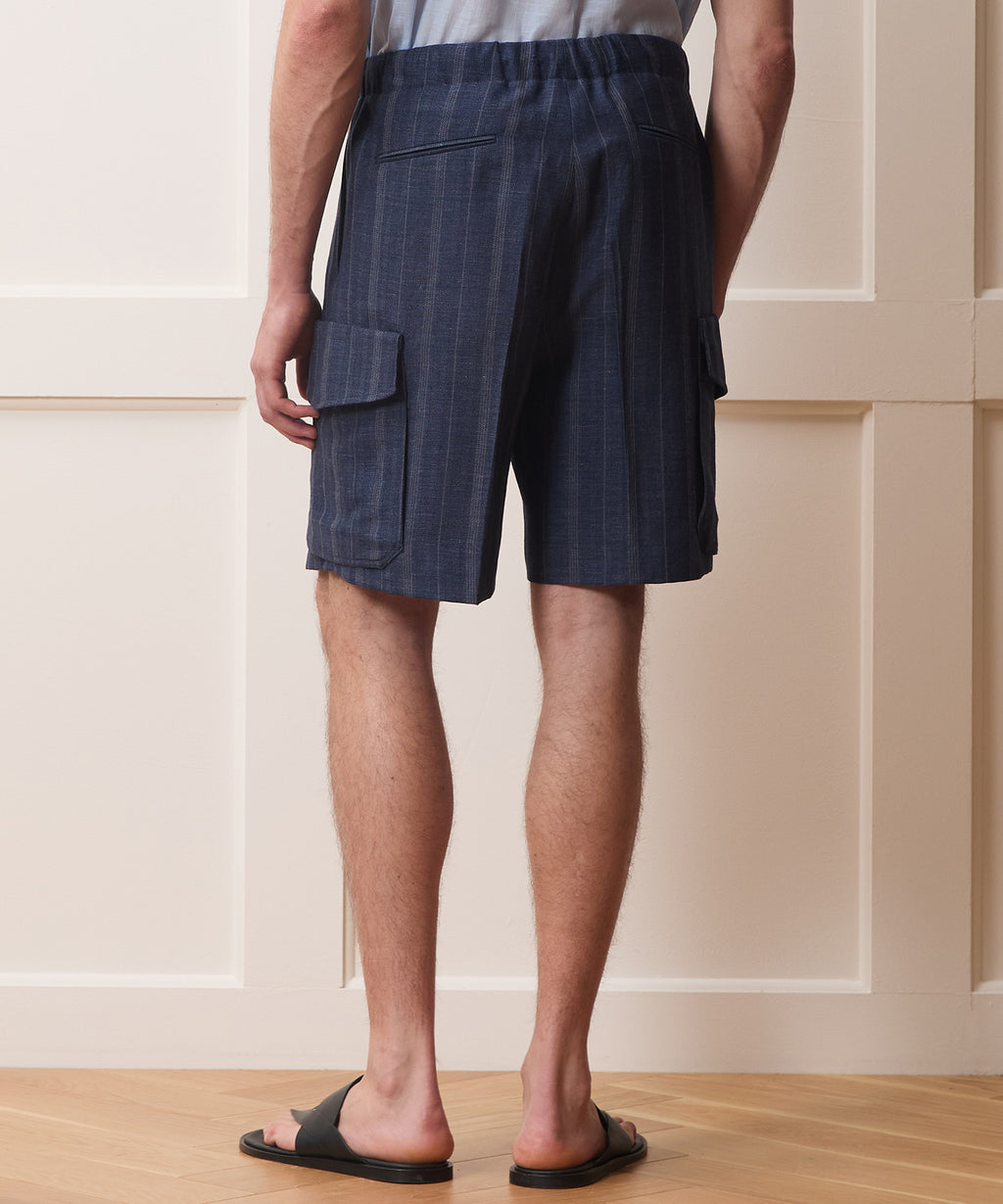 Italian Wool-Linen Cargo Short