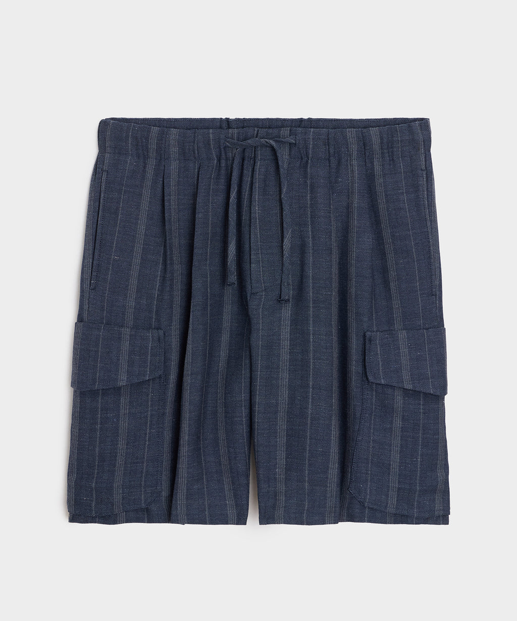 Italian Wool-Linen Cargo Short
