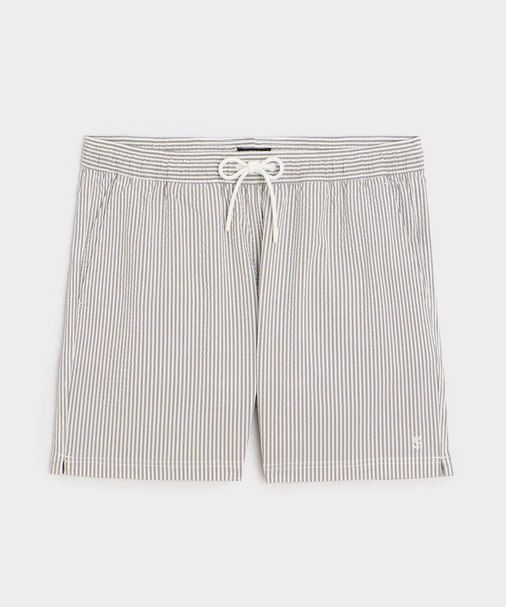 5" Seersucker Montauk Swim Trunk