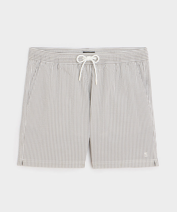 5" Seersucker Montauk Swim Trunk