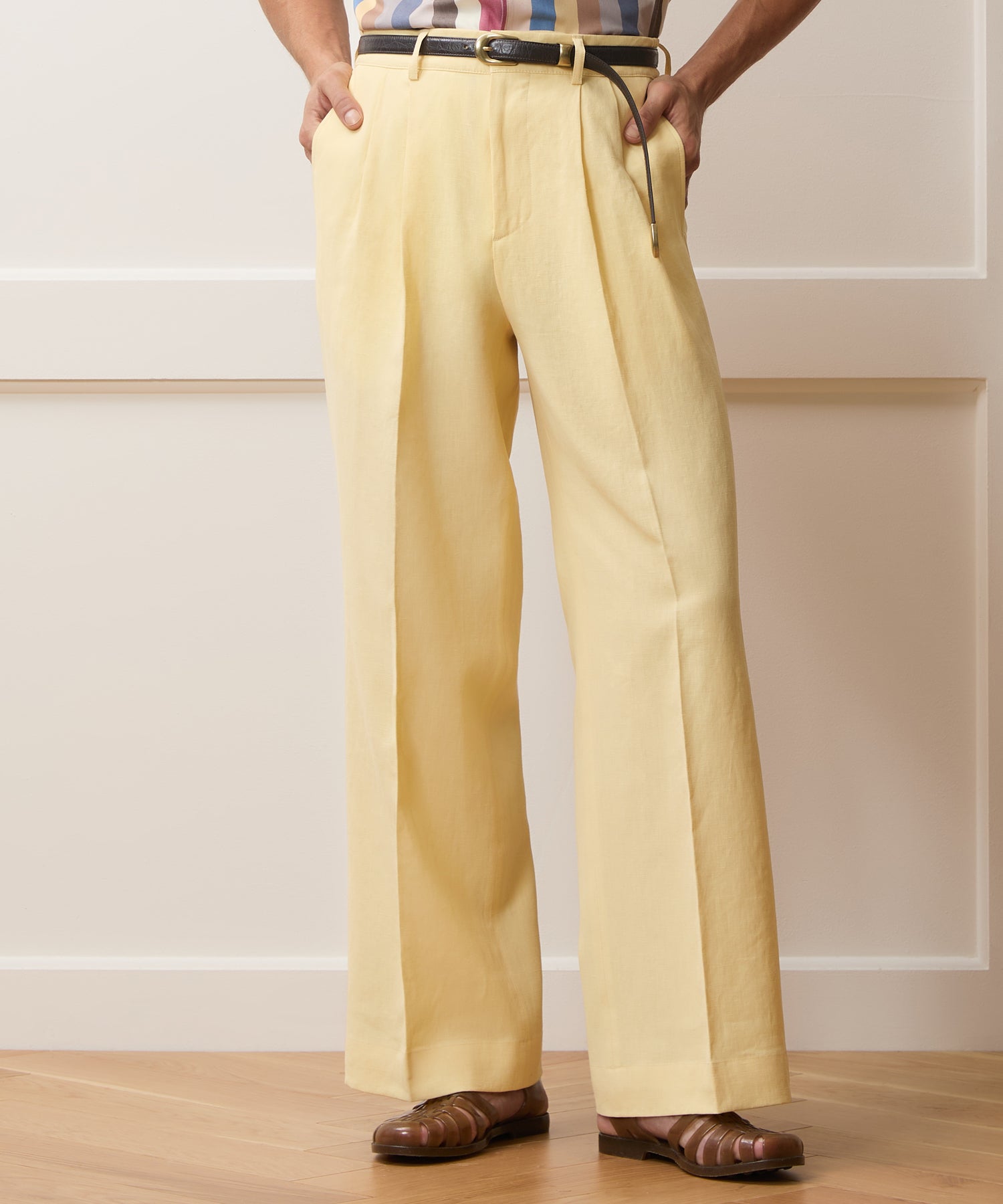Italian Sueded Linen Gaucho Pant in Yellow – Todd Snyder