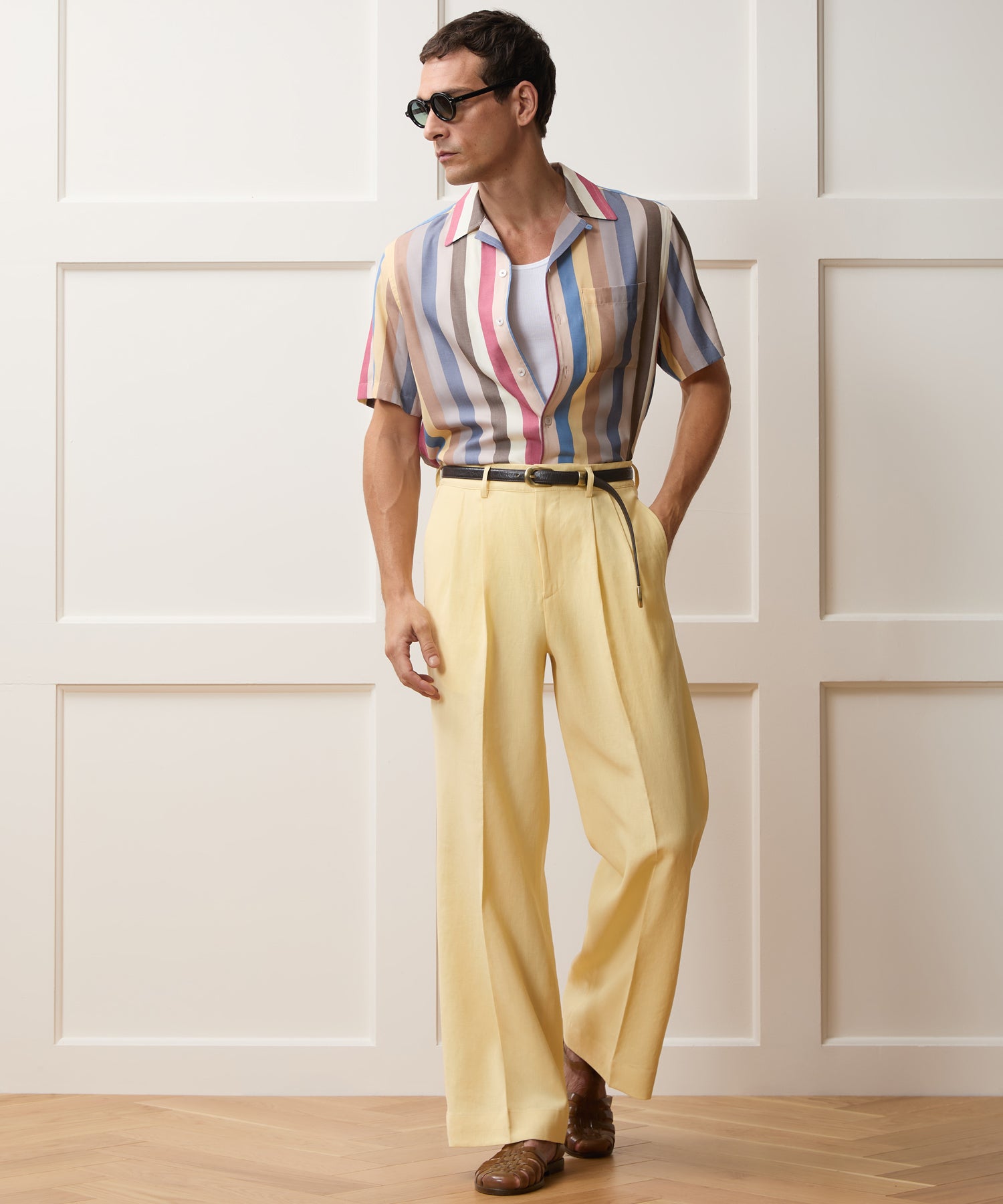Italian Sueded Linen Gaucho Pant in Yellow – Todd Snyder
