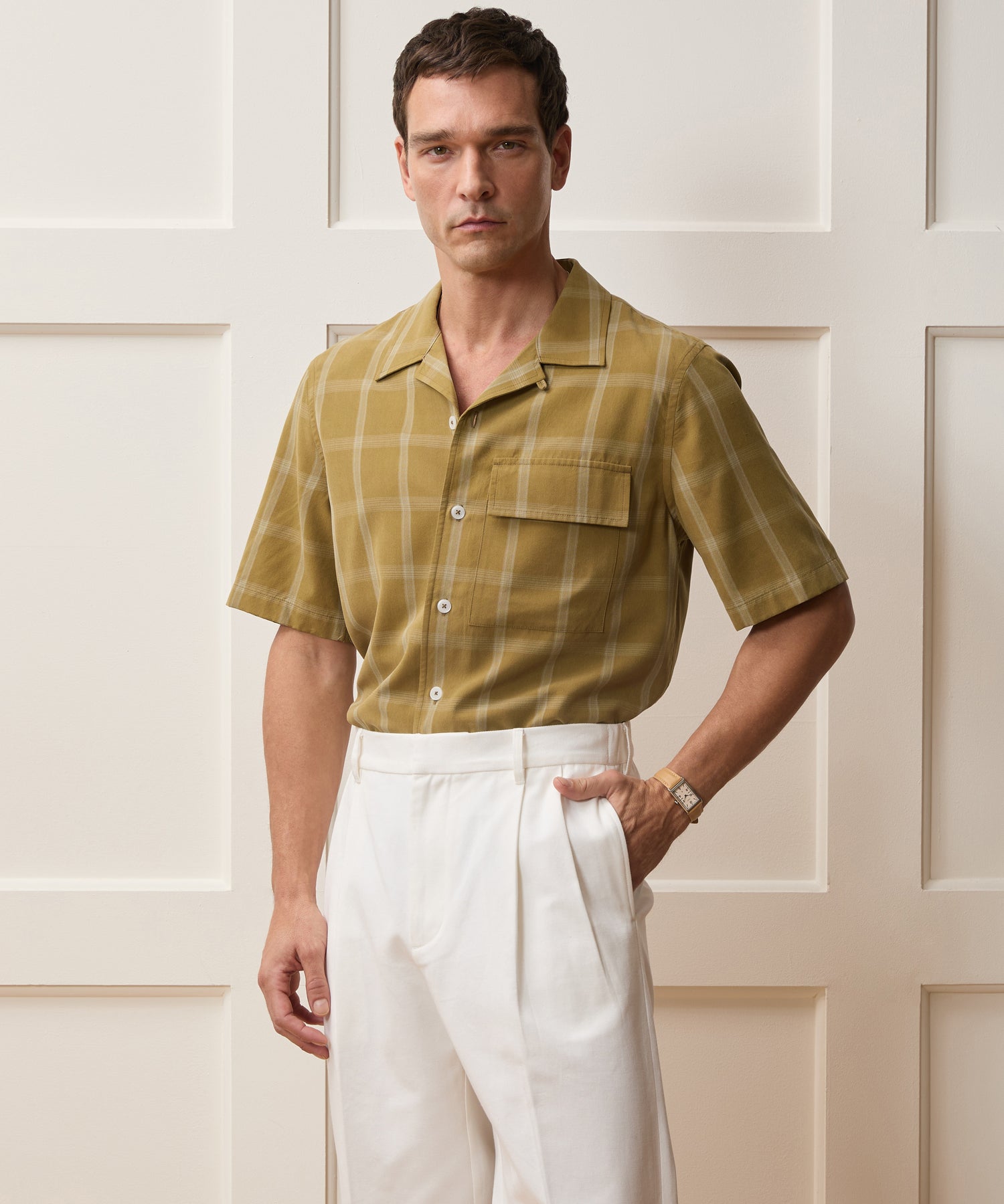 Sand-Washed Studio Shirt in Dark Marigold Plaid – Todd Snyder