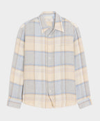 Italian Linen Plaid Big Shirt