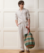 Striped Linen Popover Shirt