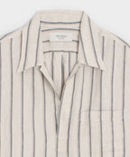 Striped Linen Popover Shirt
