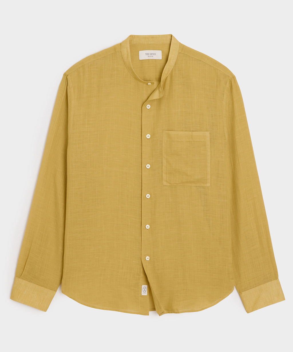Voile Band Collar Big Shirt