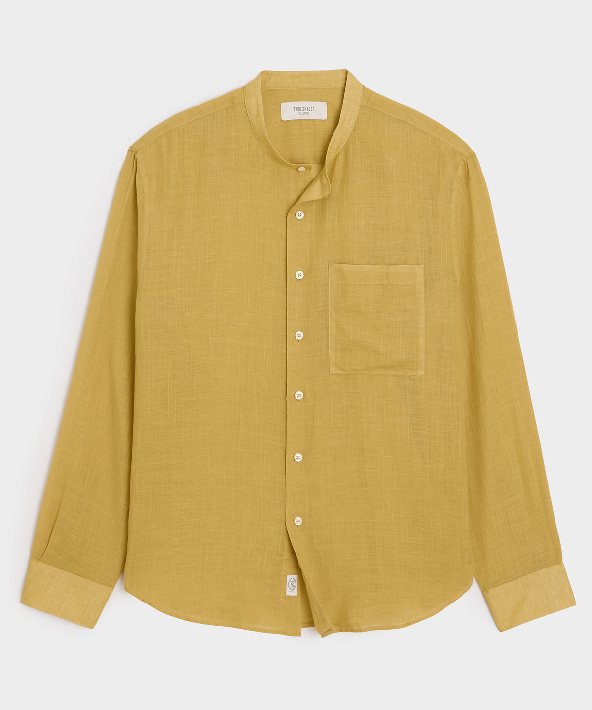 Voile Band Collar Big Shirt