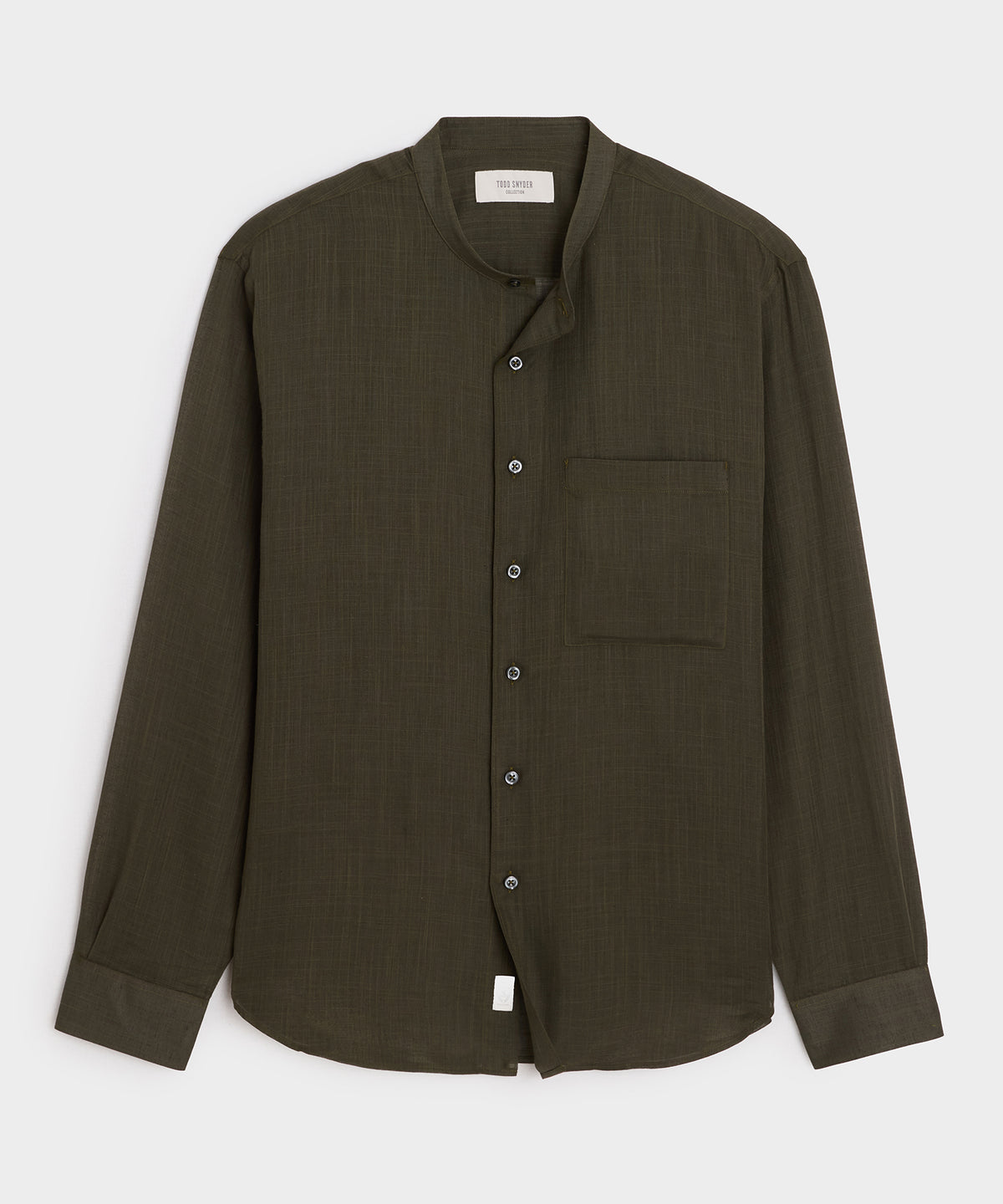 Voile Band Collar Big Shirt