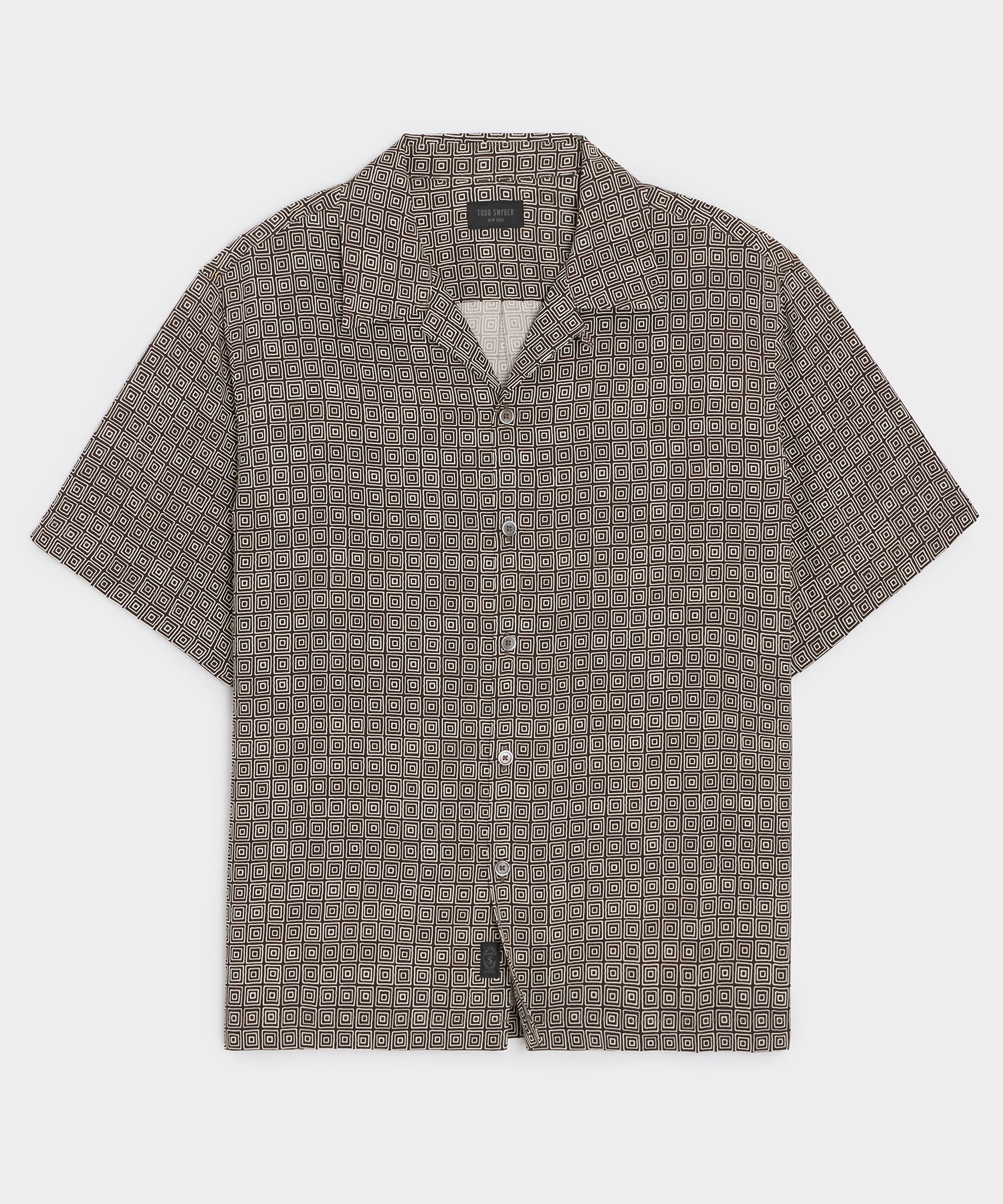 Italian Crosshatch Knit Shirt in Brown Pattern – Todd Snyder