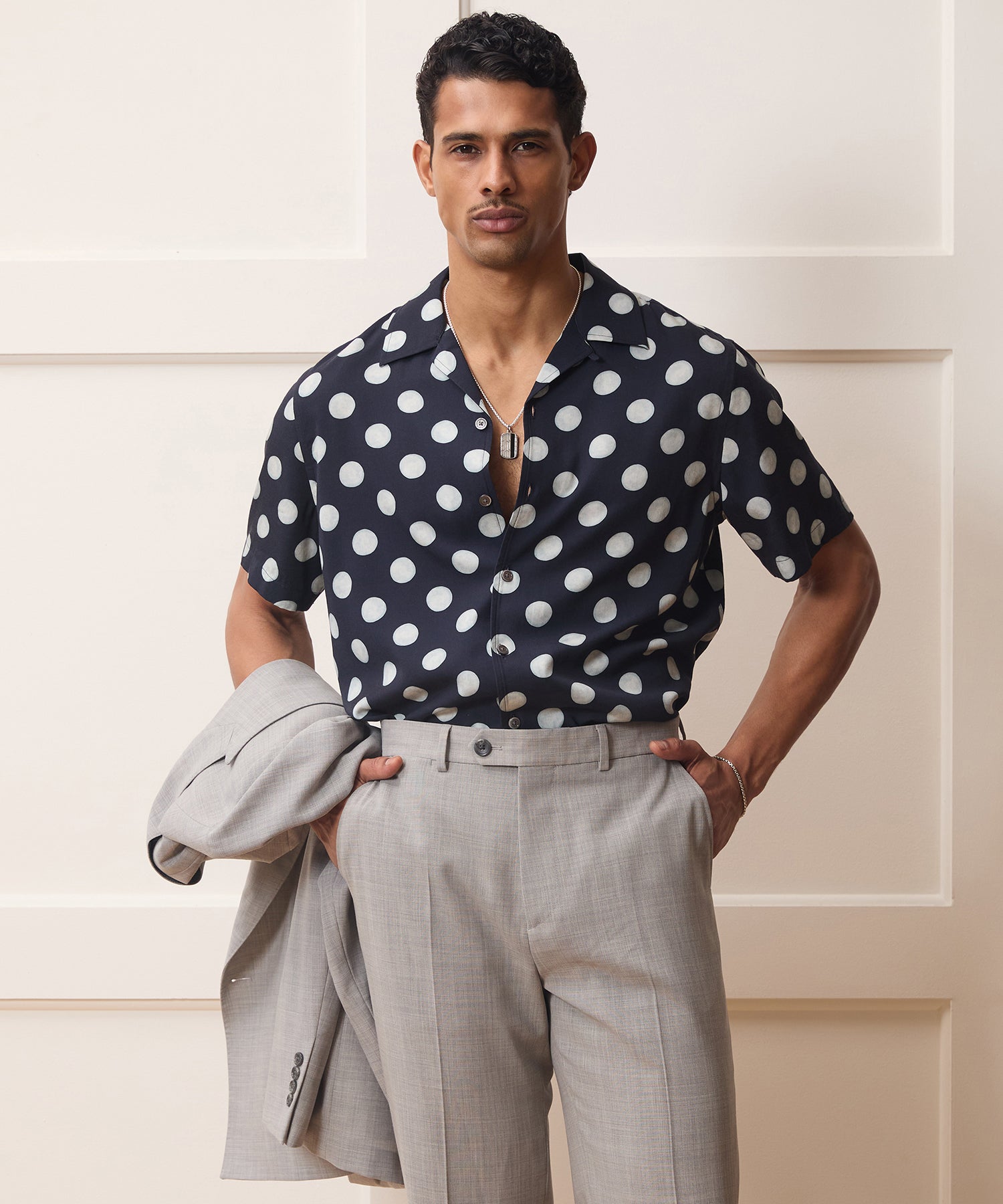 トップス dot-motif shirt Polka Dot Capri Shirt in Navy – Todd Snyder