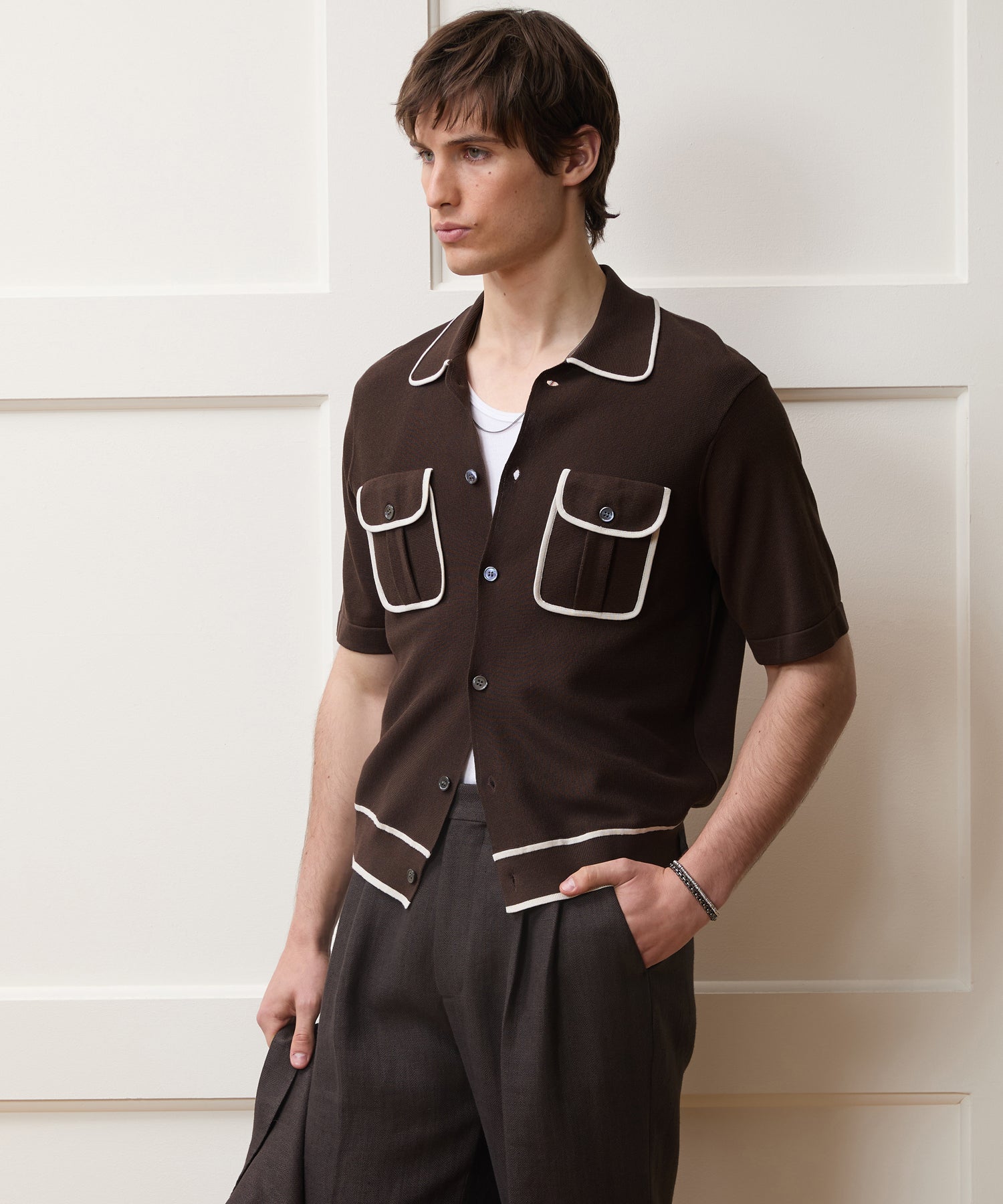 Wynwood Sweater Polo in Tipped Saddle Brown – Todd Snyder