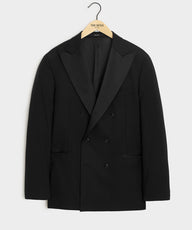 Italian Wool Double-Breasted Tuxedo Jacket