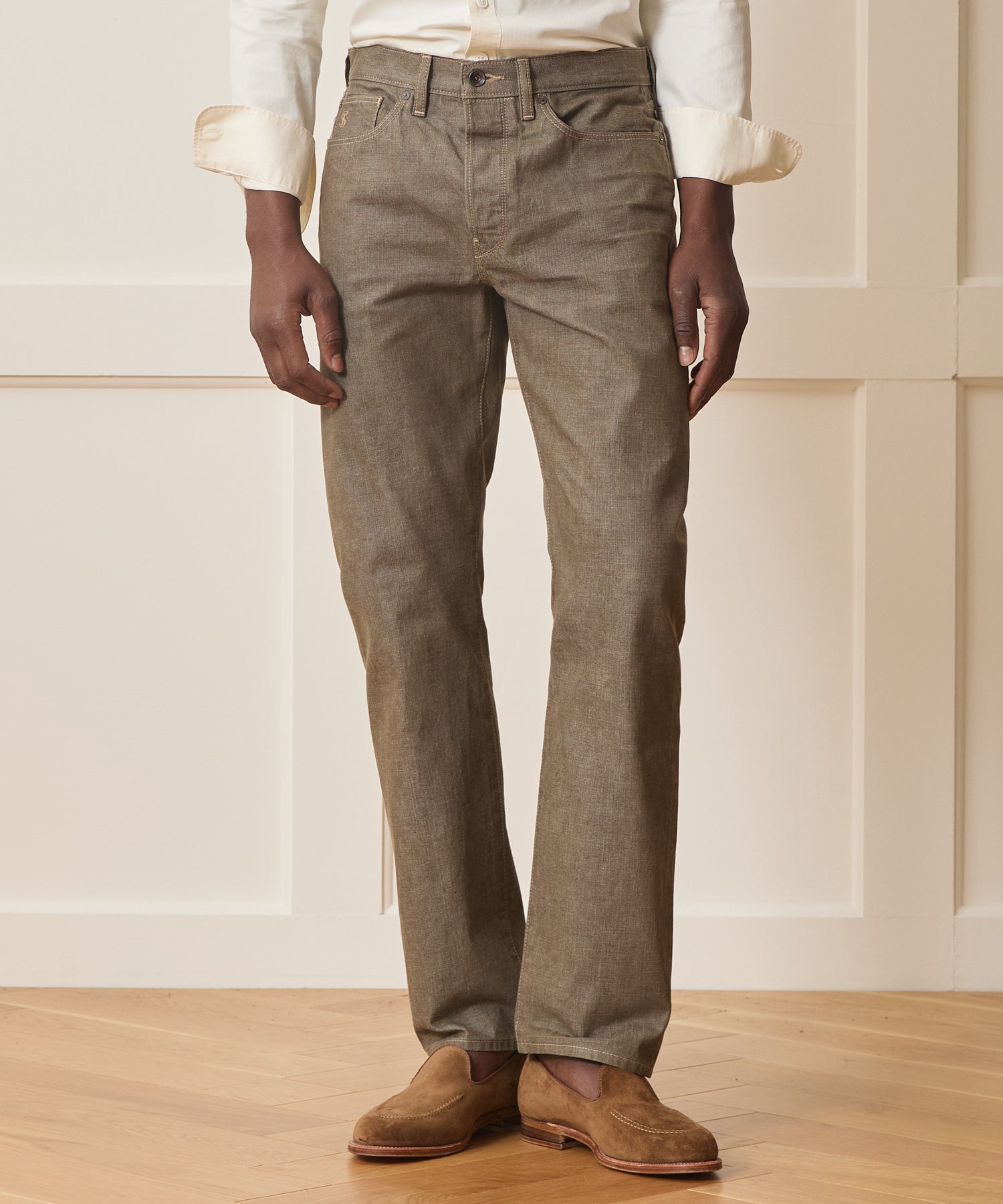 Straight Fit Lightweight Japanese Selvedge Jean in Whiskey – Todd