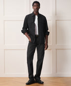 Straight Fit Lightweight Japanese Selvedge Jean in Dark Charcoal