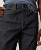 Straight Fit Japanese Selvedge Stretch Jean in Indigo