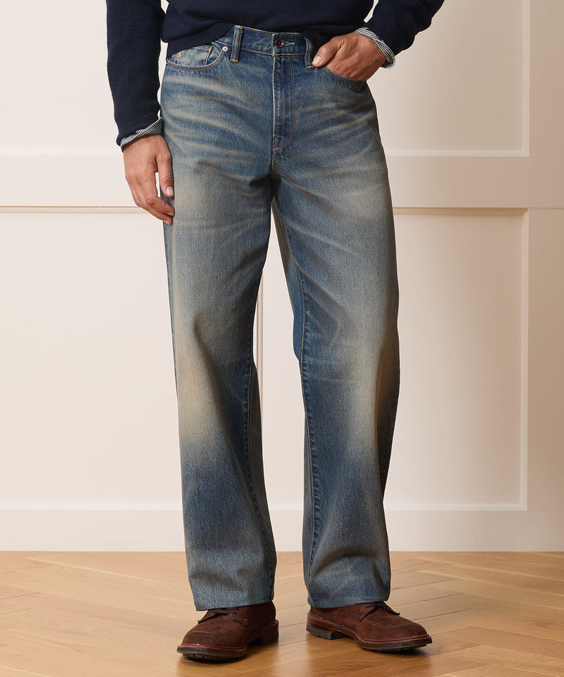 Relaxed Fit Jean in Worn Dark Indigo