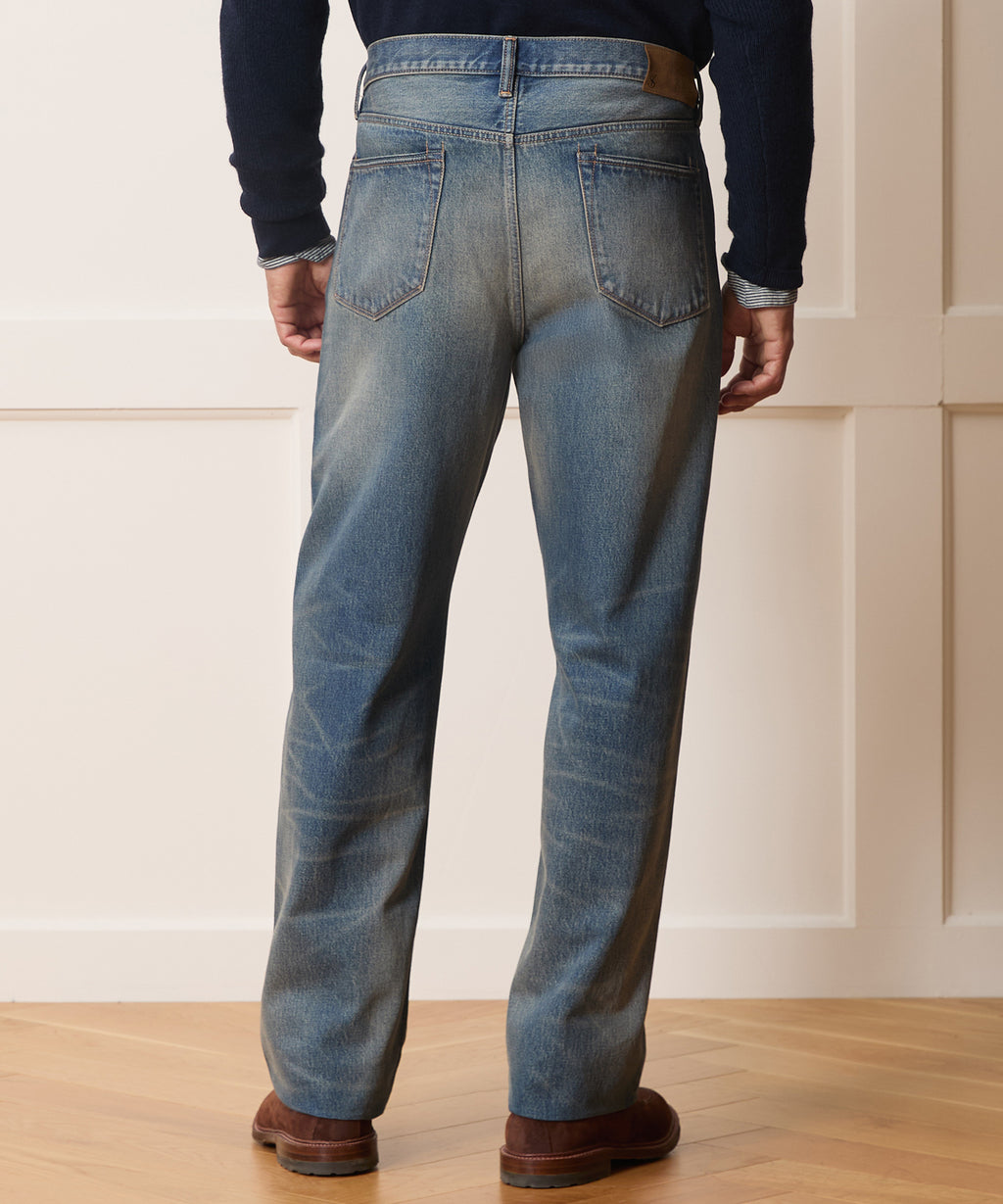 Relaxed Fit Jean in Worn Dark Indigo