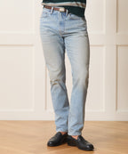 High-Rise Slim Fit Jean in Light Indigo