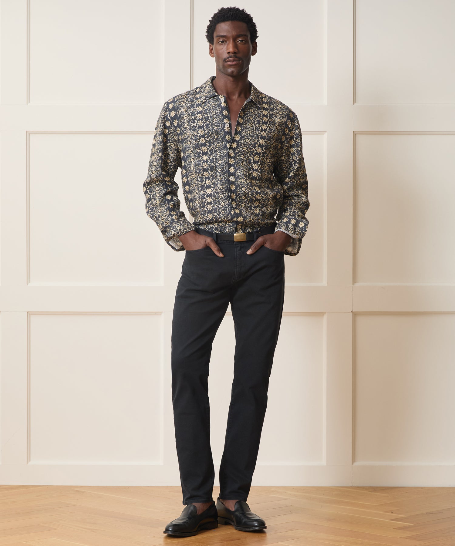 Vintage Straight Garment-Dyed 5-Pocket Chino in Black – Todd Snyder