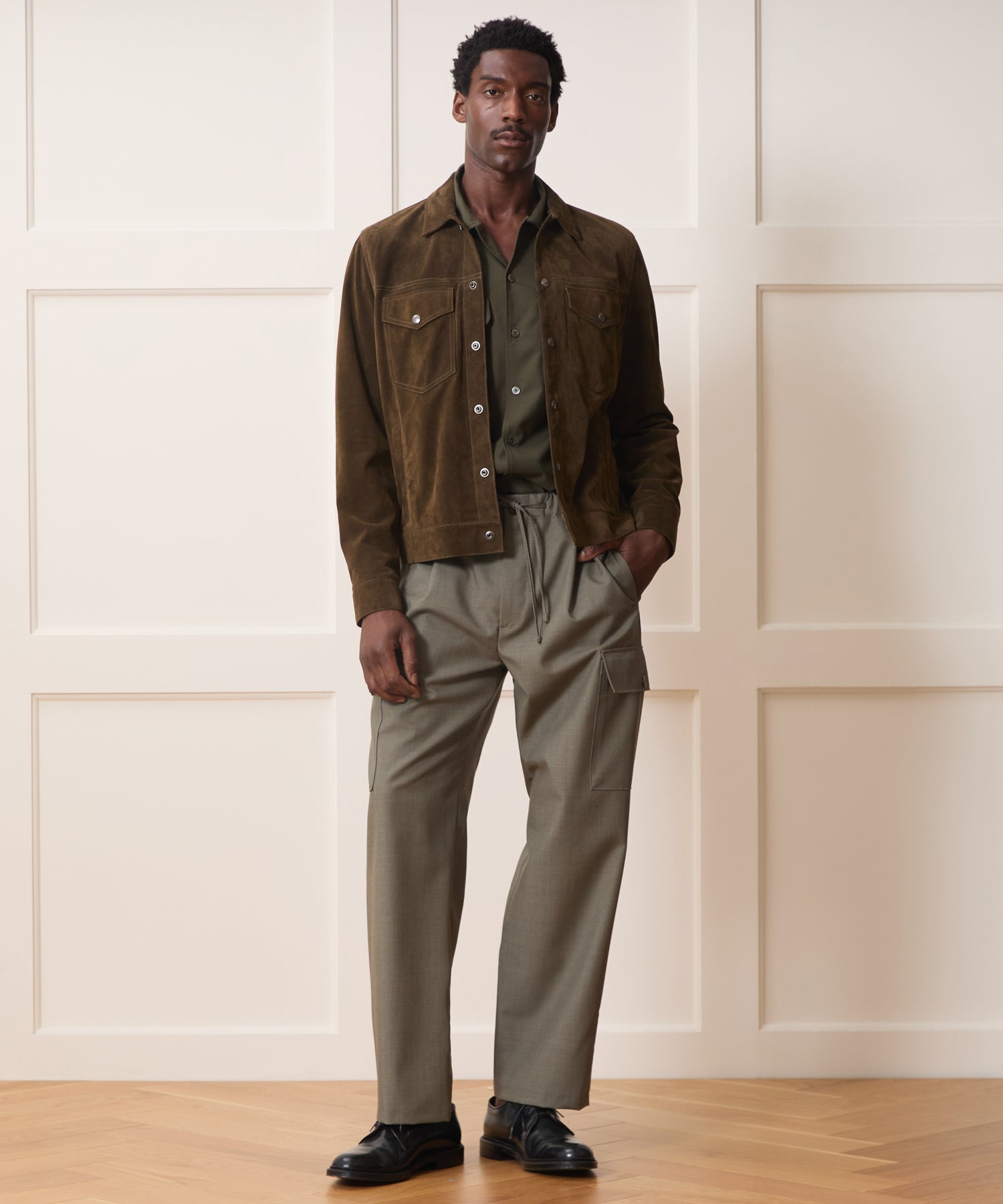 Italian Suede Dylan Jacket in Olive Green – Todd Snyder