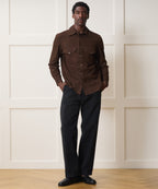 Italian Suede Western Shirt Jacket