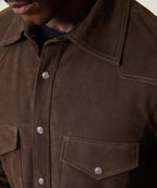 Italian Suede Western Shirt Jacket