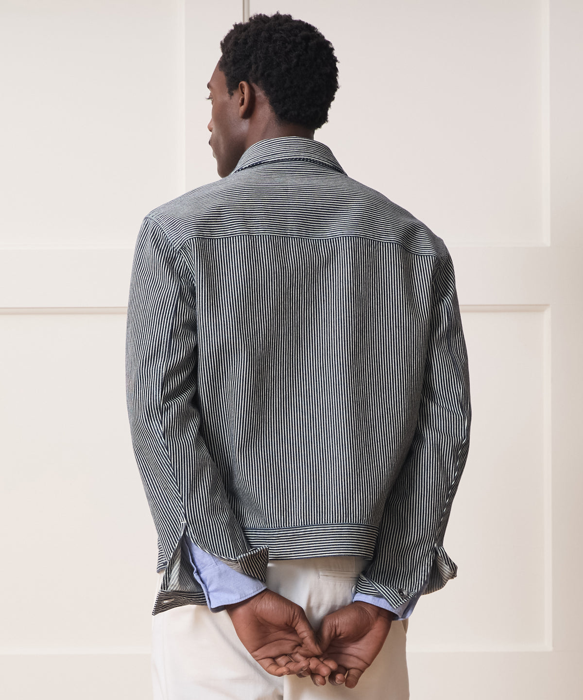 Hickory Stripe Denim Jacket