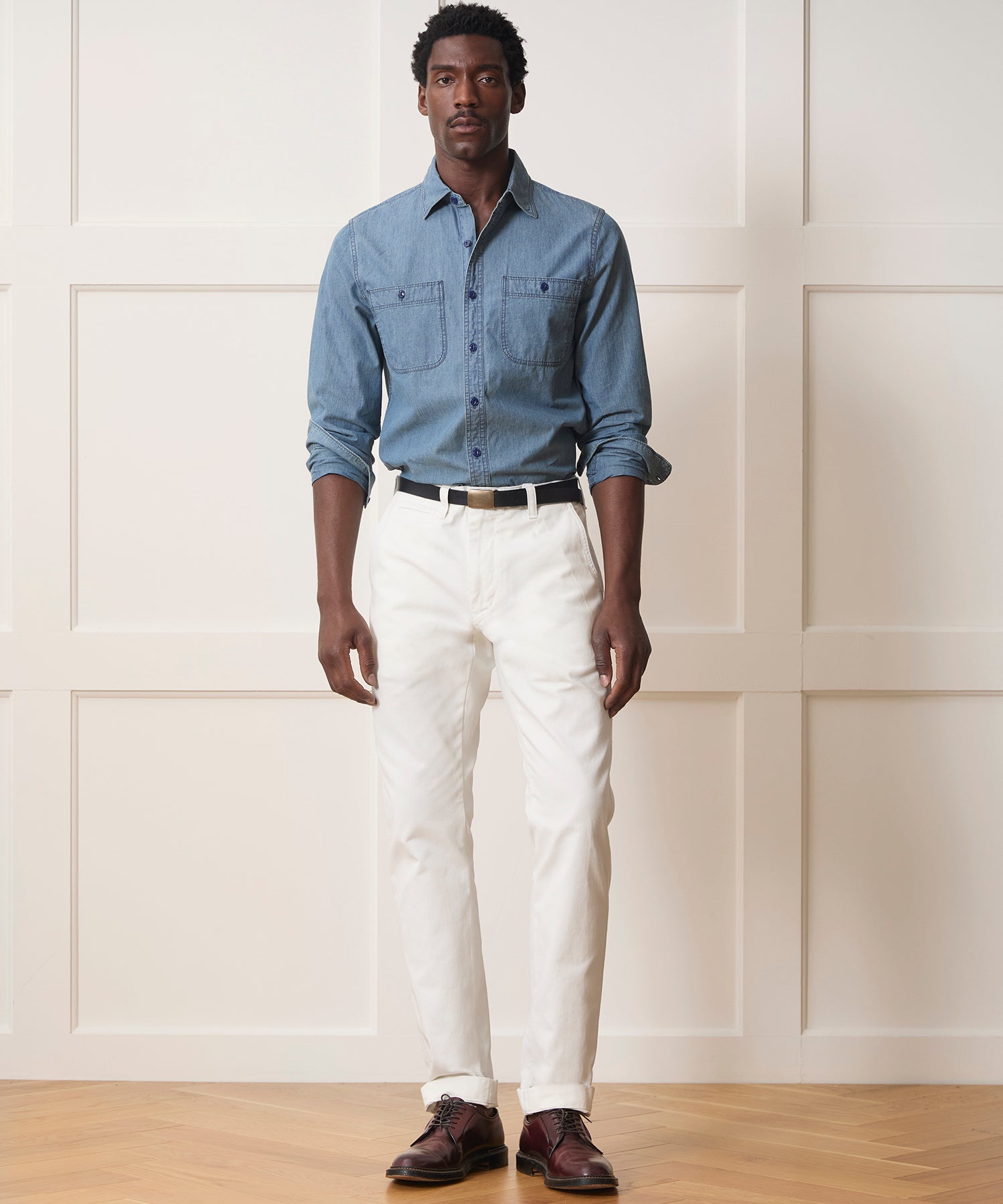 Straight Fit Favorite Chino in White – Todd Snyder