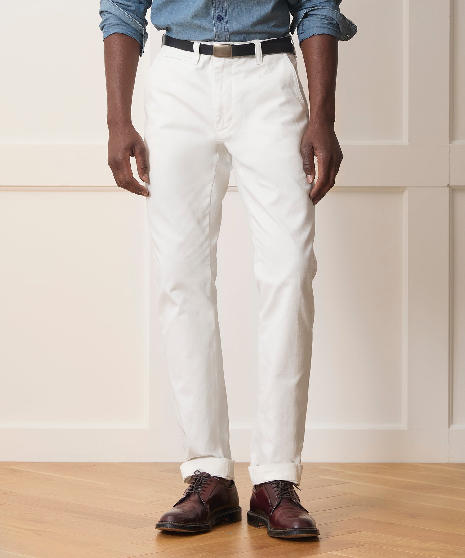 Straight Fit Favorite Chino in White – Todd Snyder