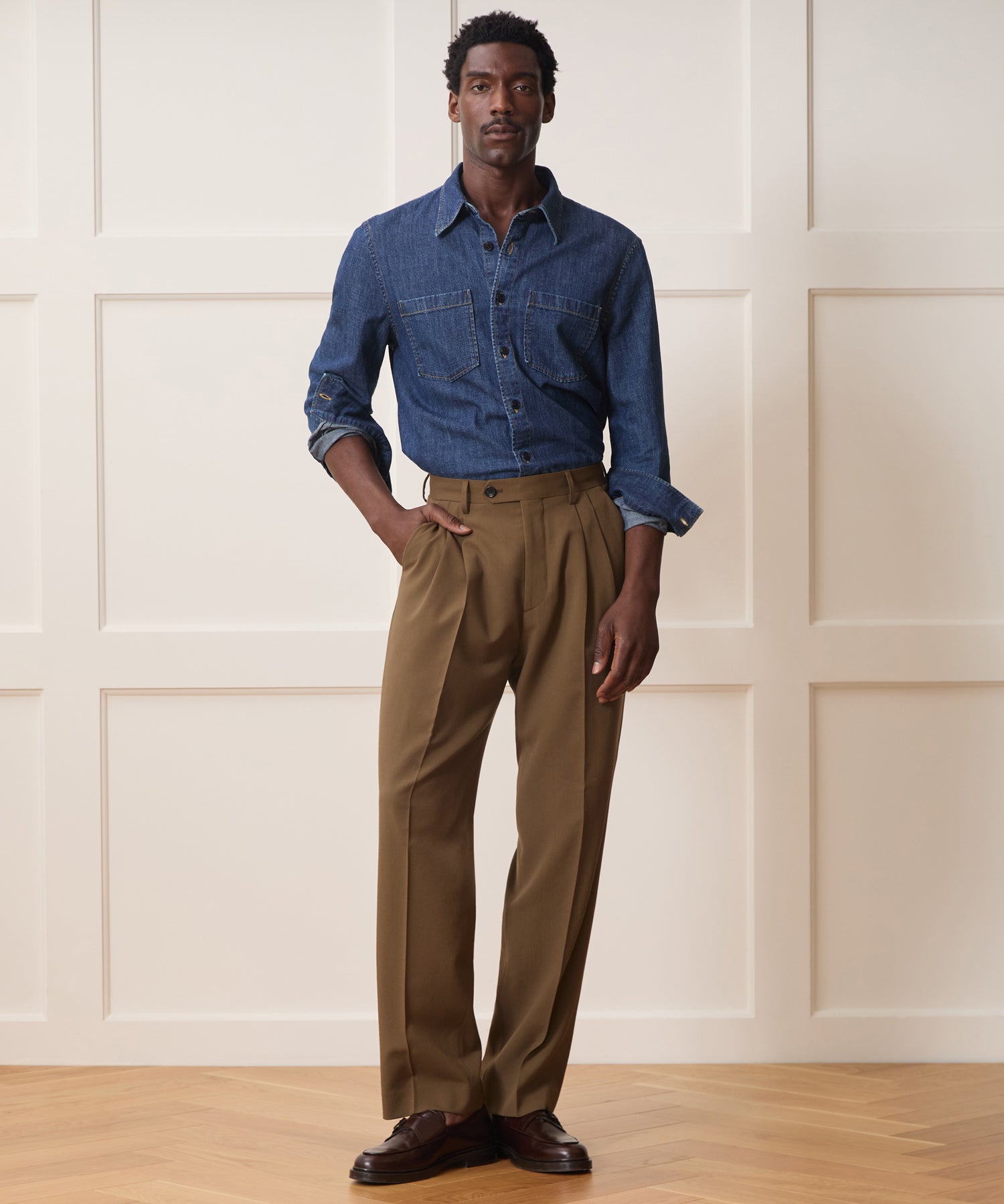 Italian Gabardine Wythe Trouser in Caramel – Todd Snyder