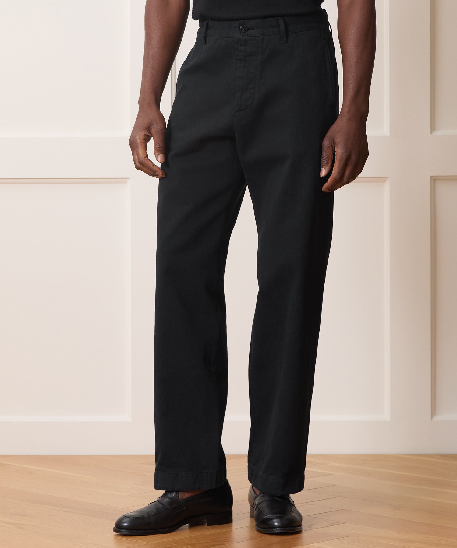 Relaxed Fit Japanese Selvedge Chino in Black – Todd Snyder