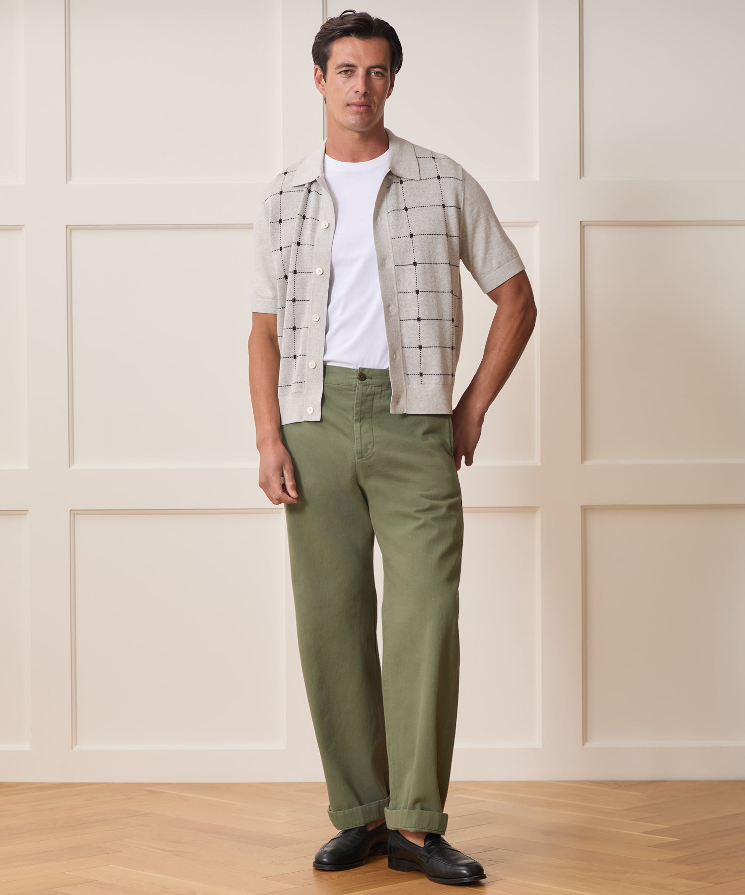 Relaxed Fit Japanese Selvedge Chino in Olive Green – Todd Snyder