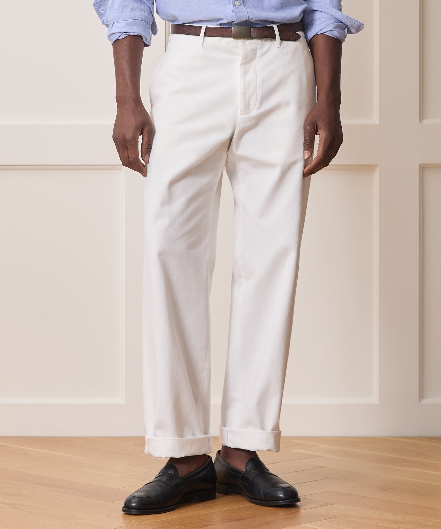 Relaxed Fit Japanese Selvedge Chino in White – Todd Snyder