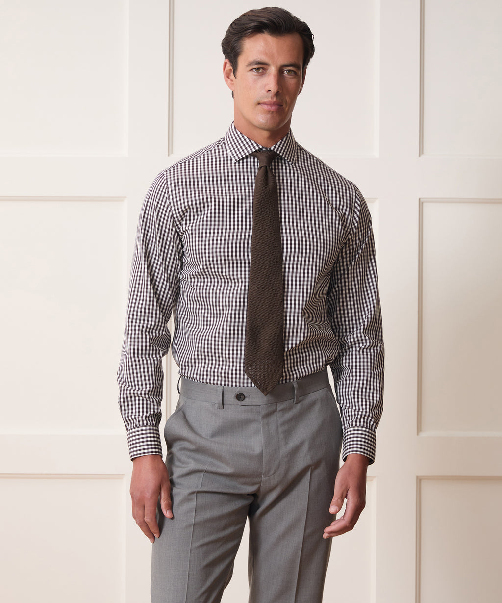 Cotton Spread Collar Dress Shirt