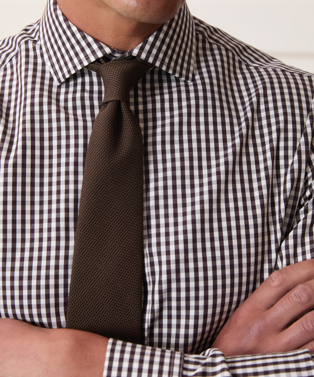 Cotton Spread Collar Dress Shirt