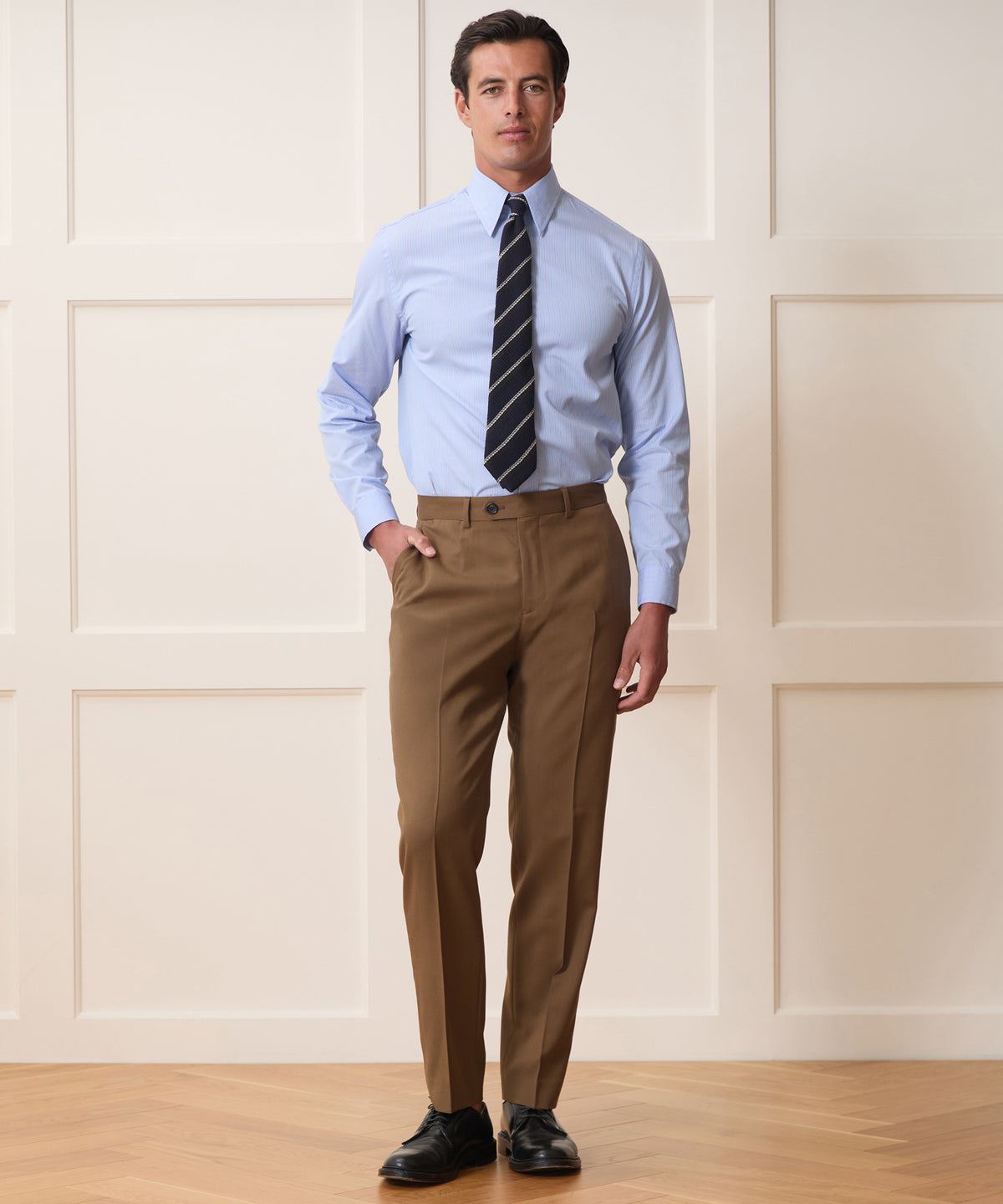 Poplin Long Point Collar Dress Shirt