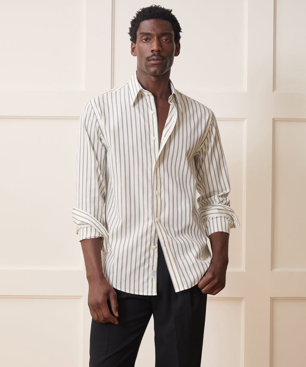 Poplin Long Point Collar Dress Shirt