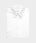 Cotton Poplin Long Point Collar Dress Shirt