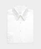 Cotton Poplin Long Point Collar Dress Shirt